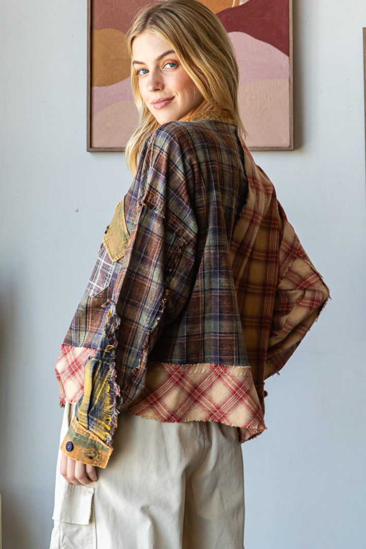 WASHED PATCHWORK JACKET