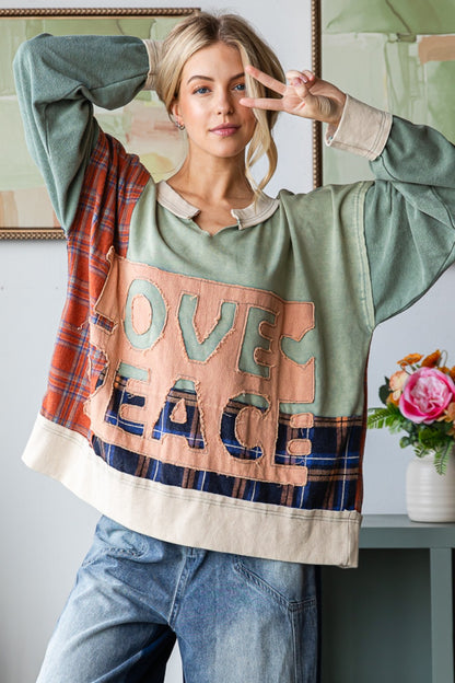 OLI AND HALI LOVE & PEACE PULLOVER