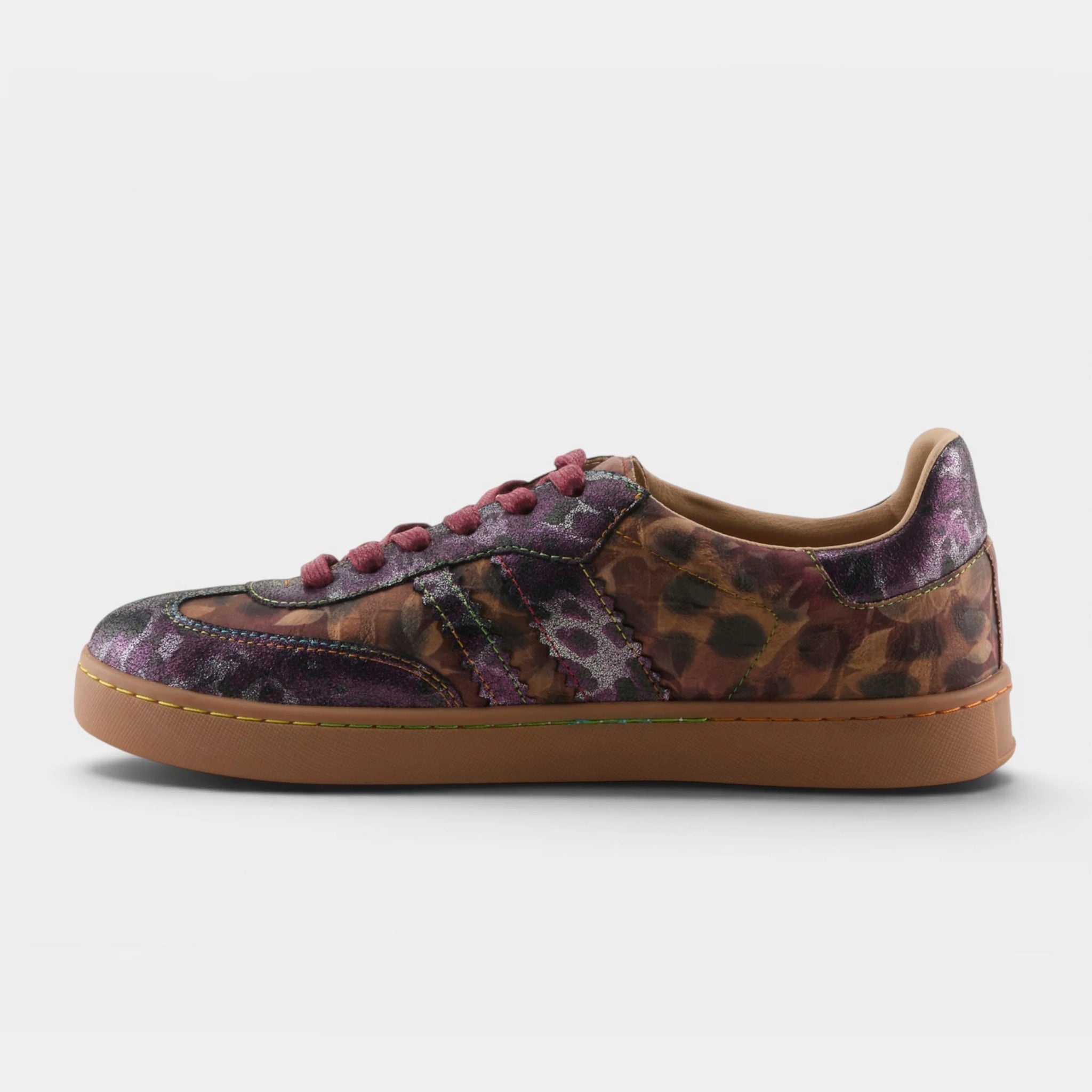 L'Artiste Kimmer mixed-media metallic sneaker side view