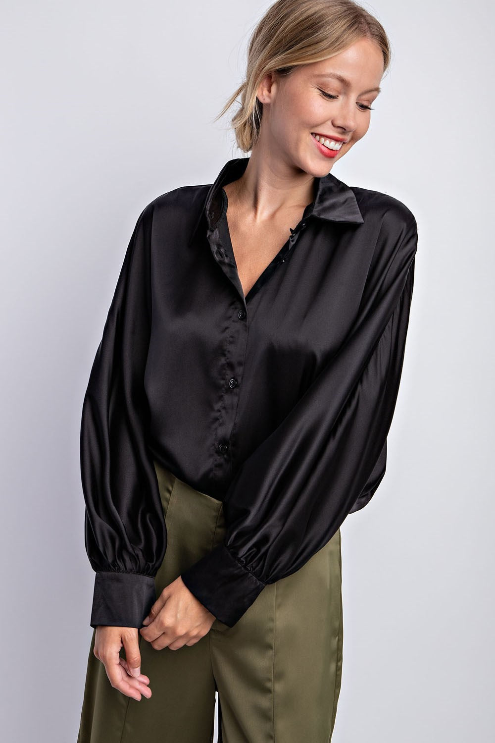 SILKY SATIN OVERSIZE SHIRTS