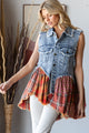 OLI AND HALI WASHED DENIM VEST