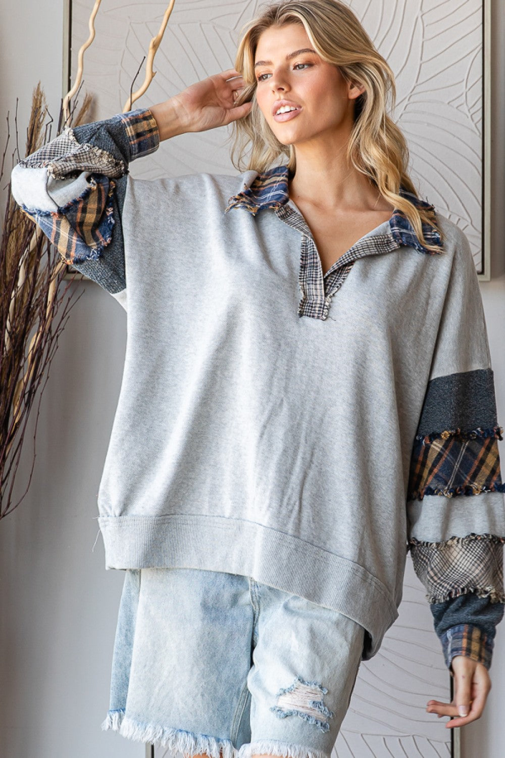 OLI AND HALI WASHED OVERSIZED PULLOVER