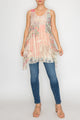 Origami SLEVESS ALL LACE RUFFLED DRESS