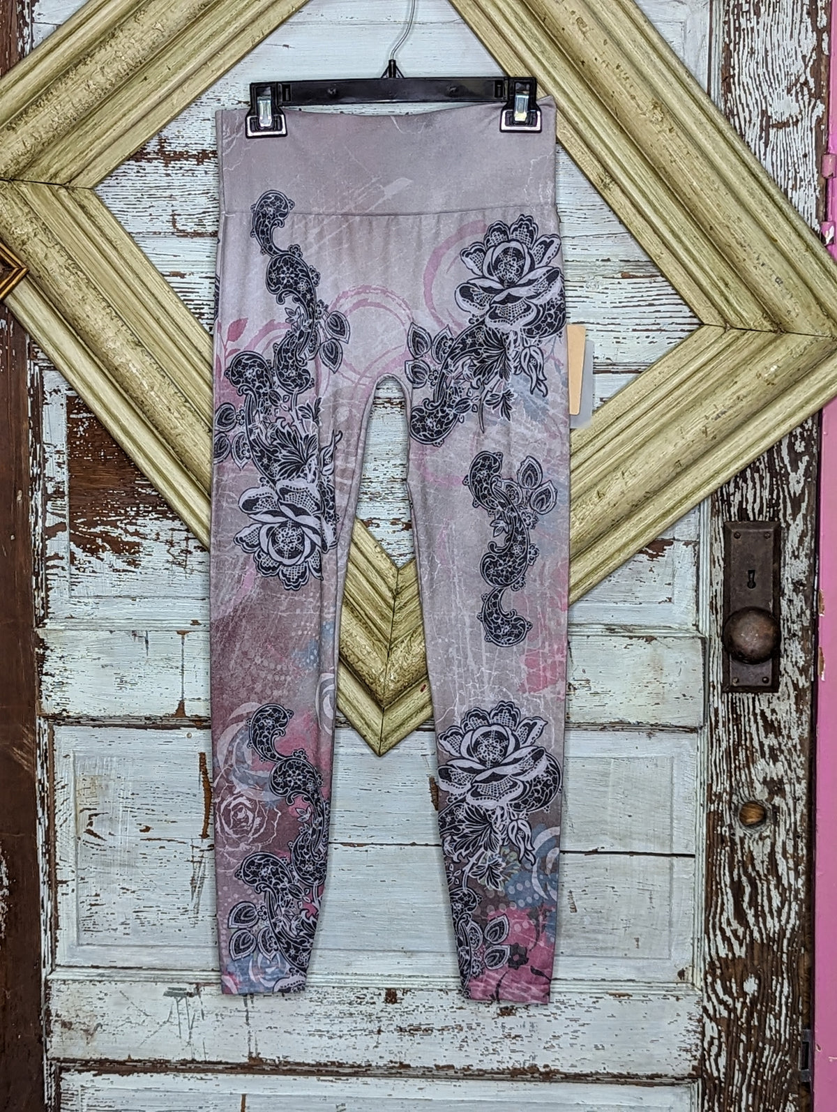 Pink Flower Leggings