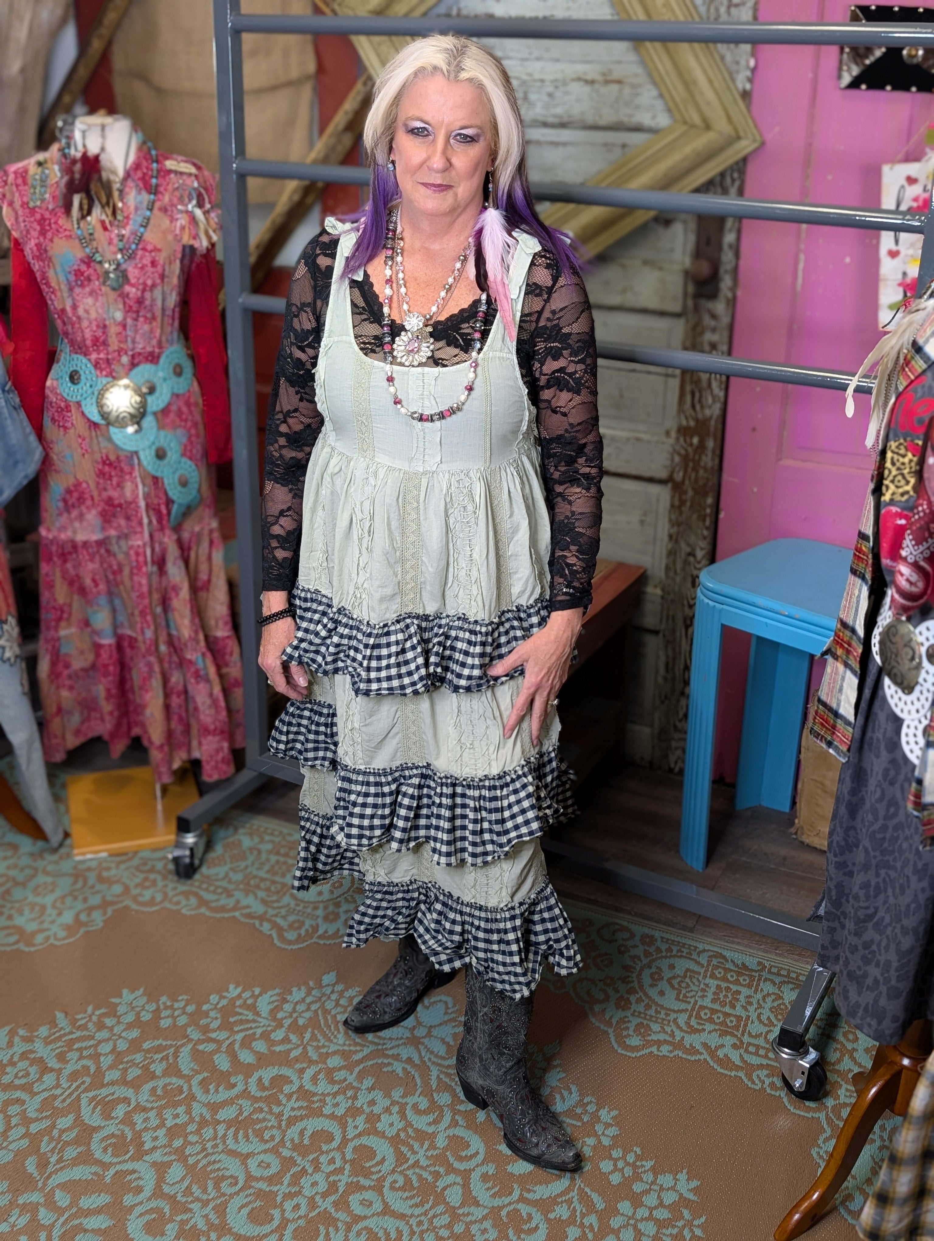 A Rare Bird Check Dress