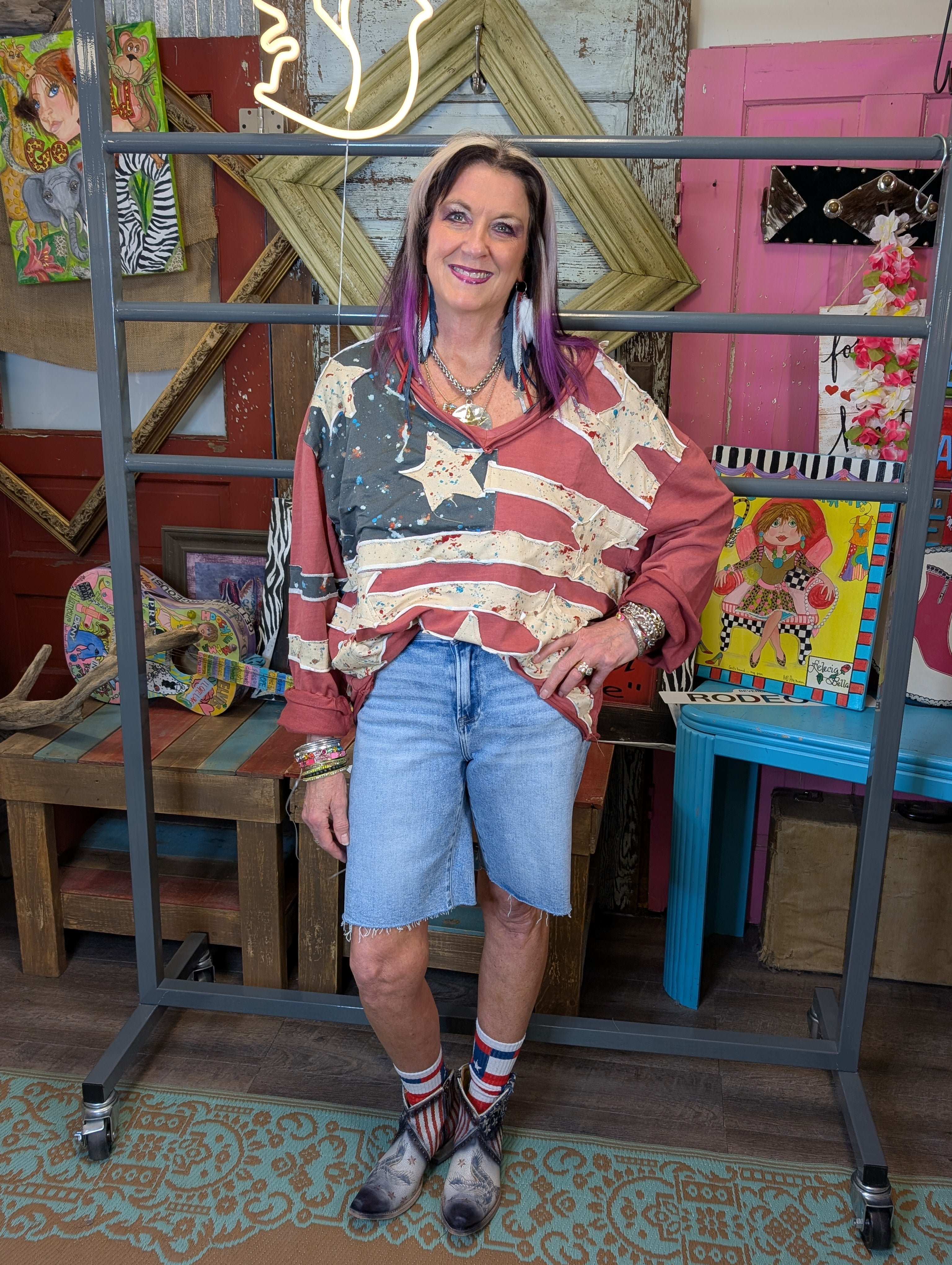 Risen Jean Short High rise bermuda