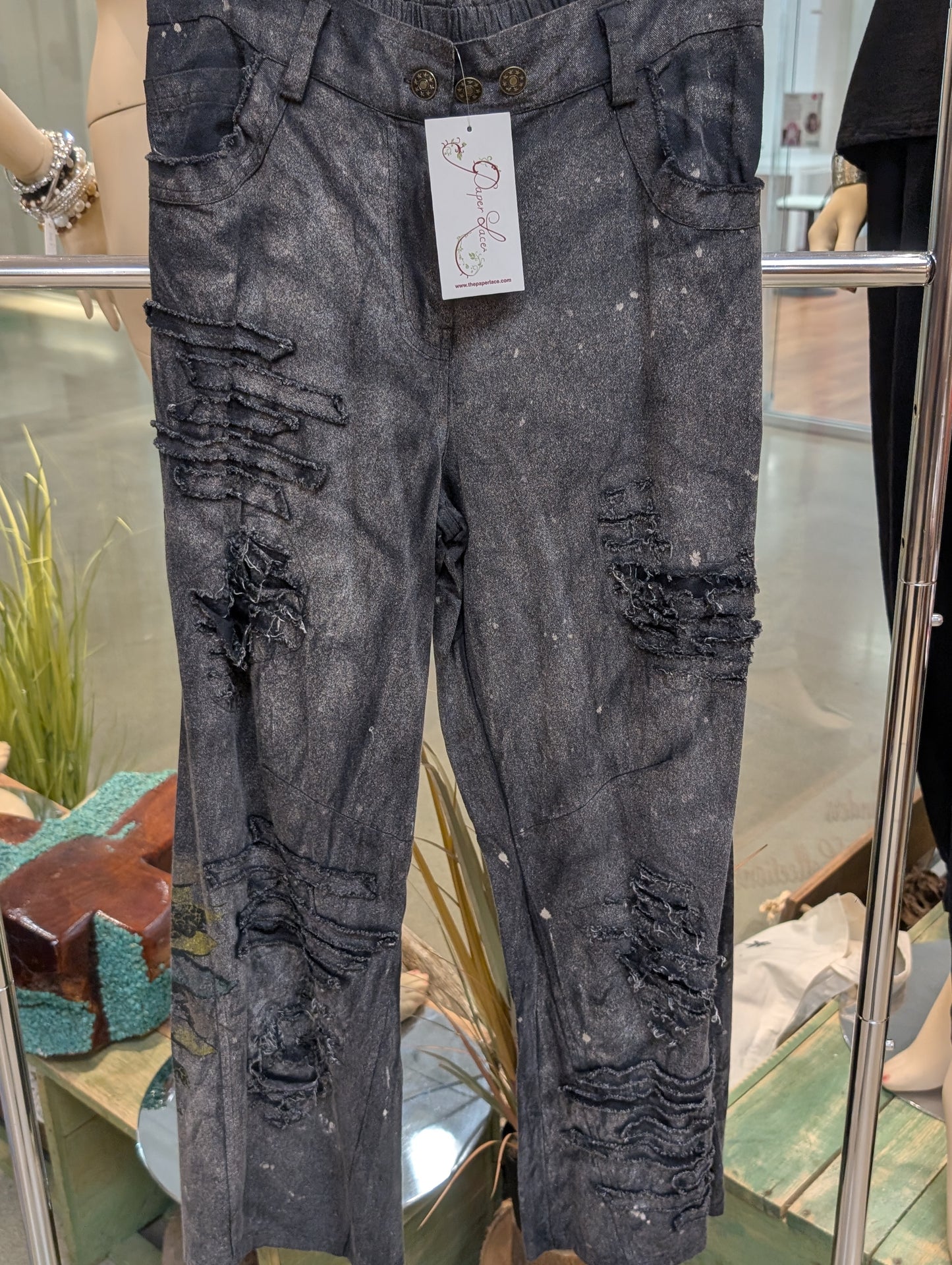 PAPER LACE PL-G662 BLACK PANTS