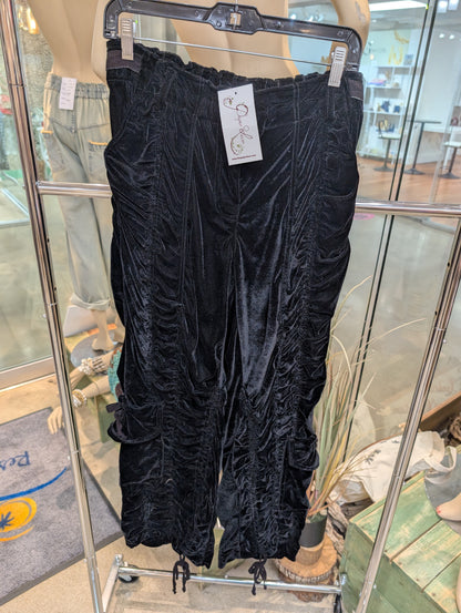 Pre-Order Paper Lace Black Velvet Pants PL-G653P