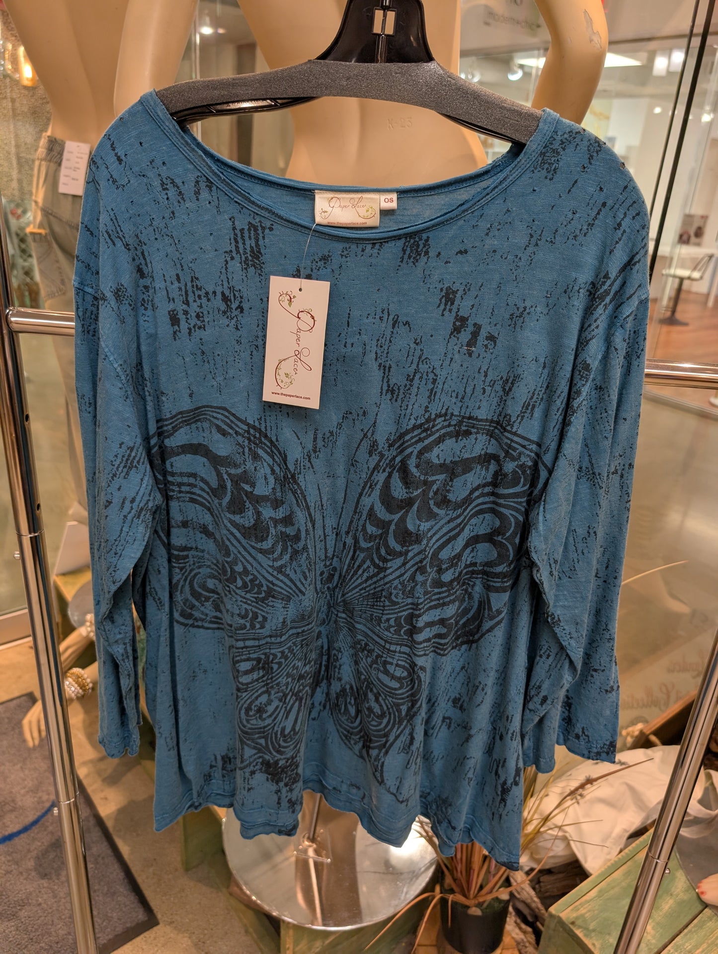 Pre-Order Paper Lace Blue Teal Top PL-G636T