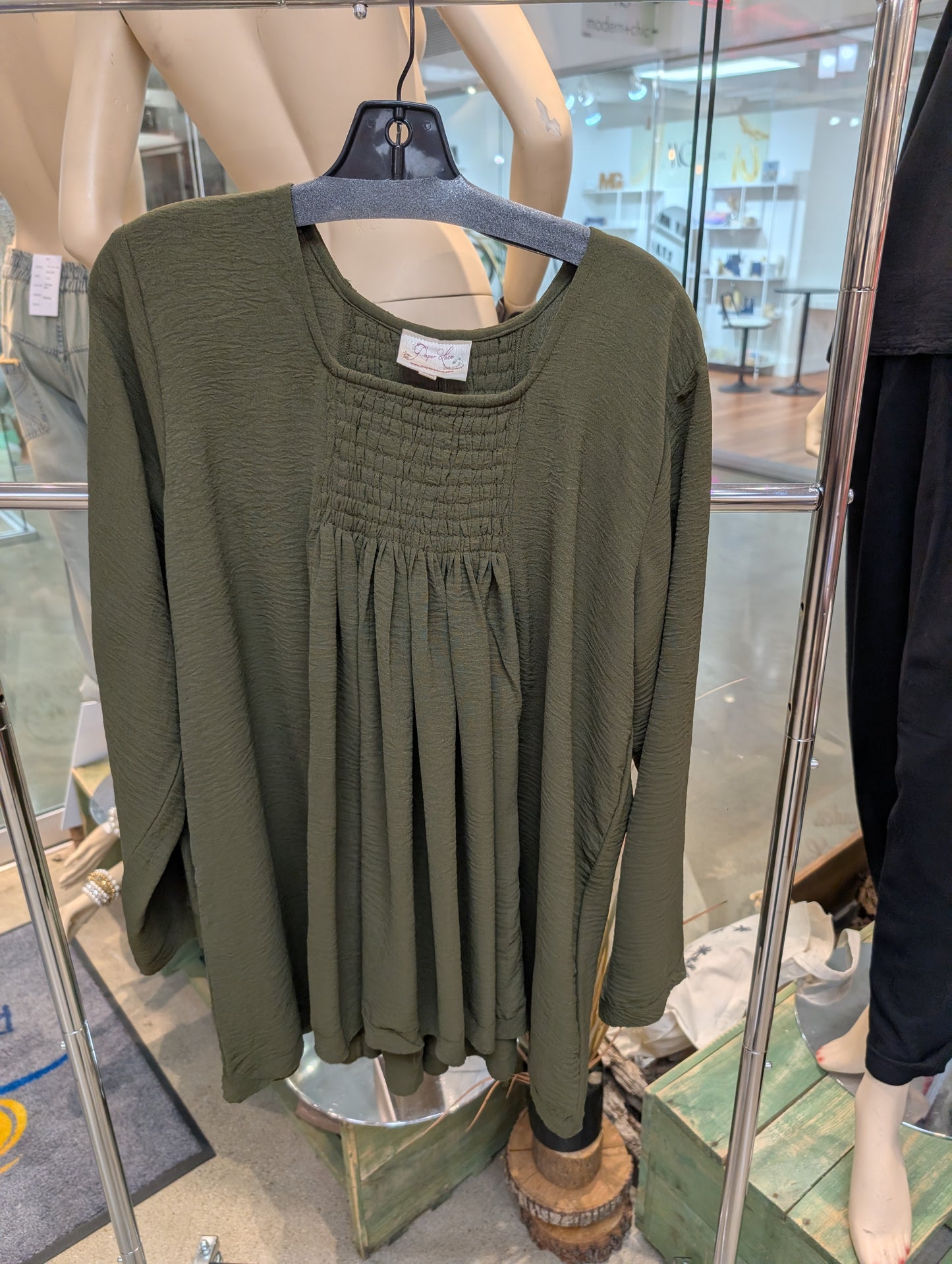 Pre-Order Paper Lace Olive Top PL-R279T