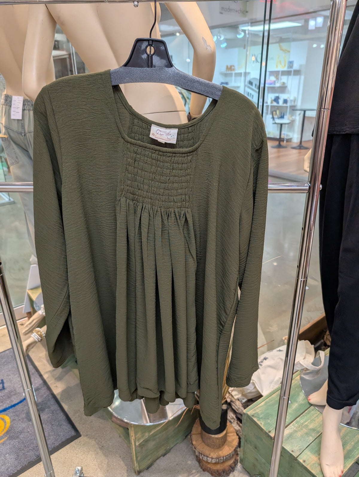 Paper Lace Olive Top