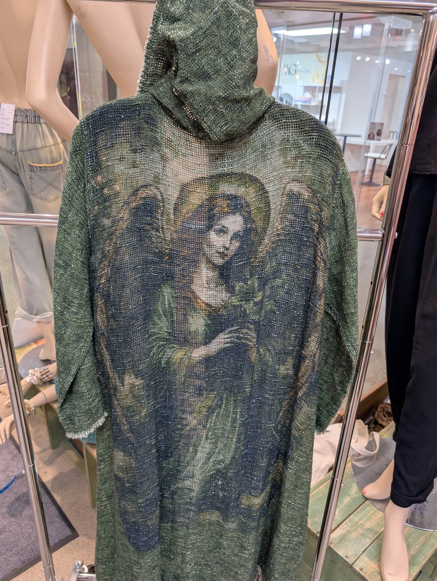 Pre-Order Paper Lace Hooded Duster – Green PL-H790J