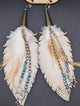 Pre Order Leather Feather Star Earings