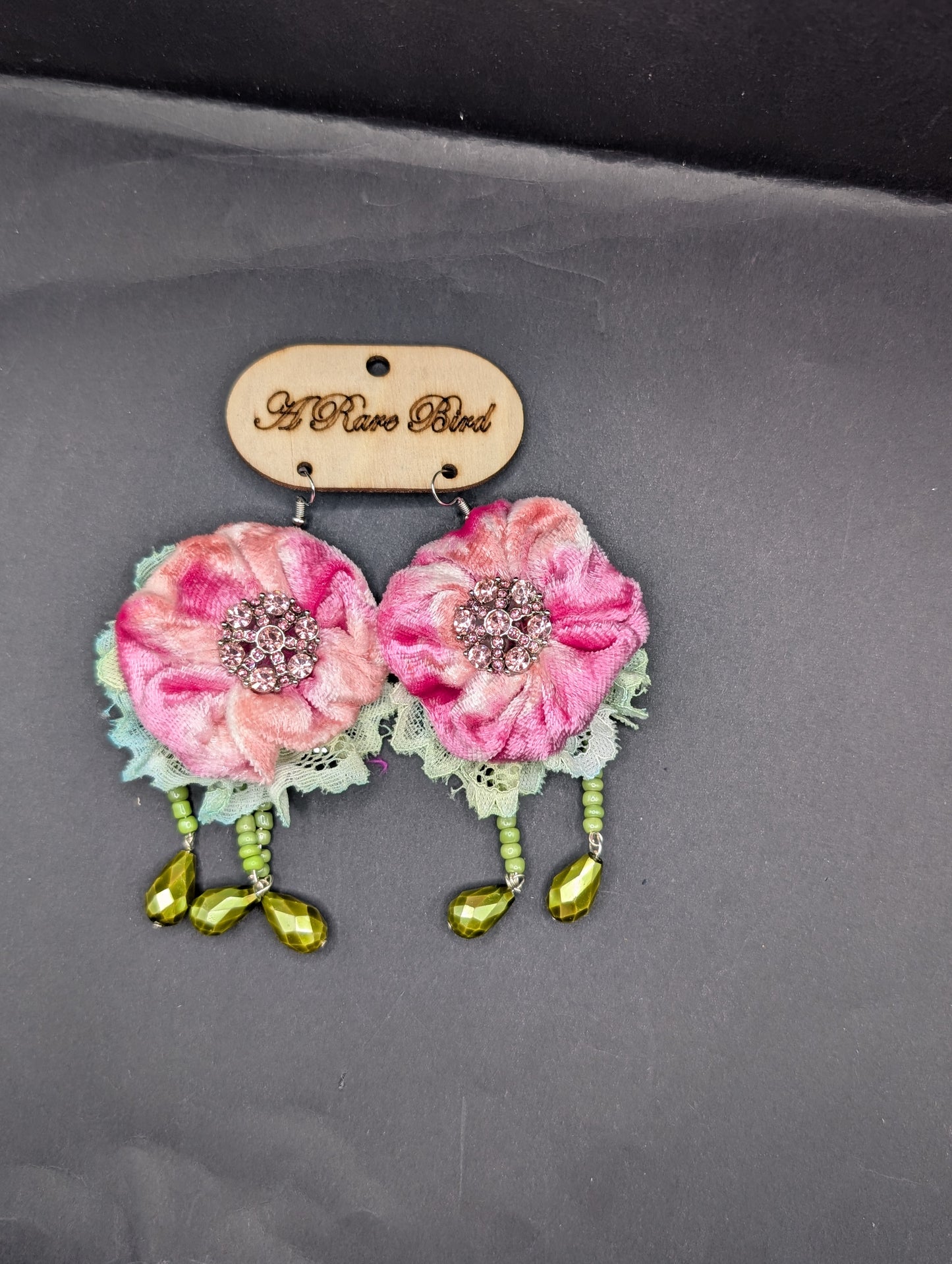 A Rare Bird Rose Earings