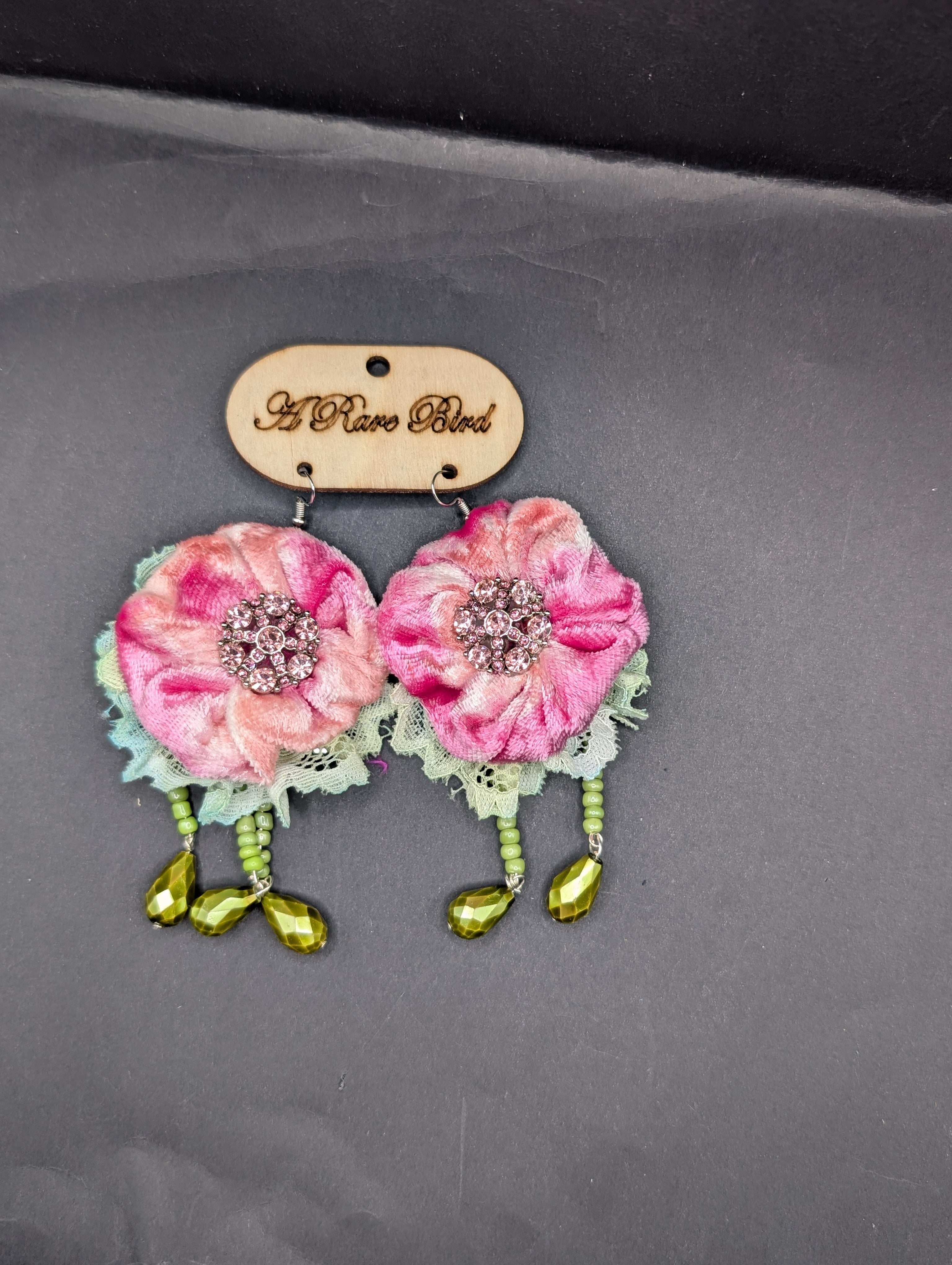 A Rare Bird Rose Earings