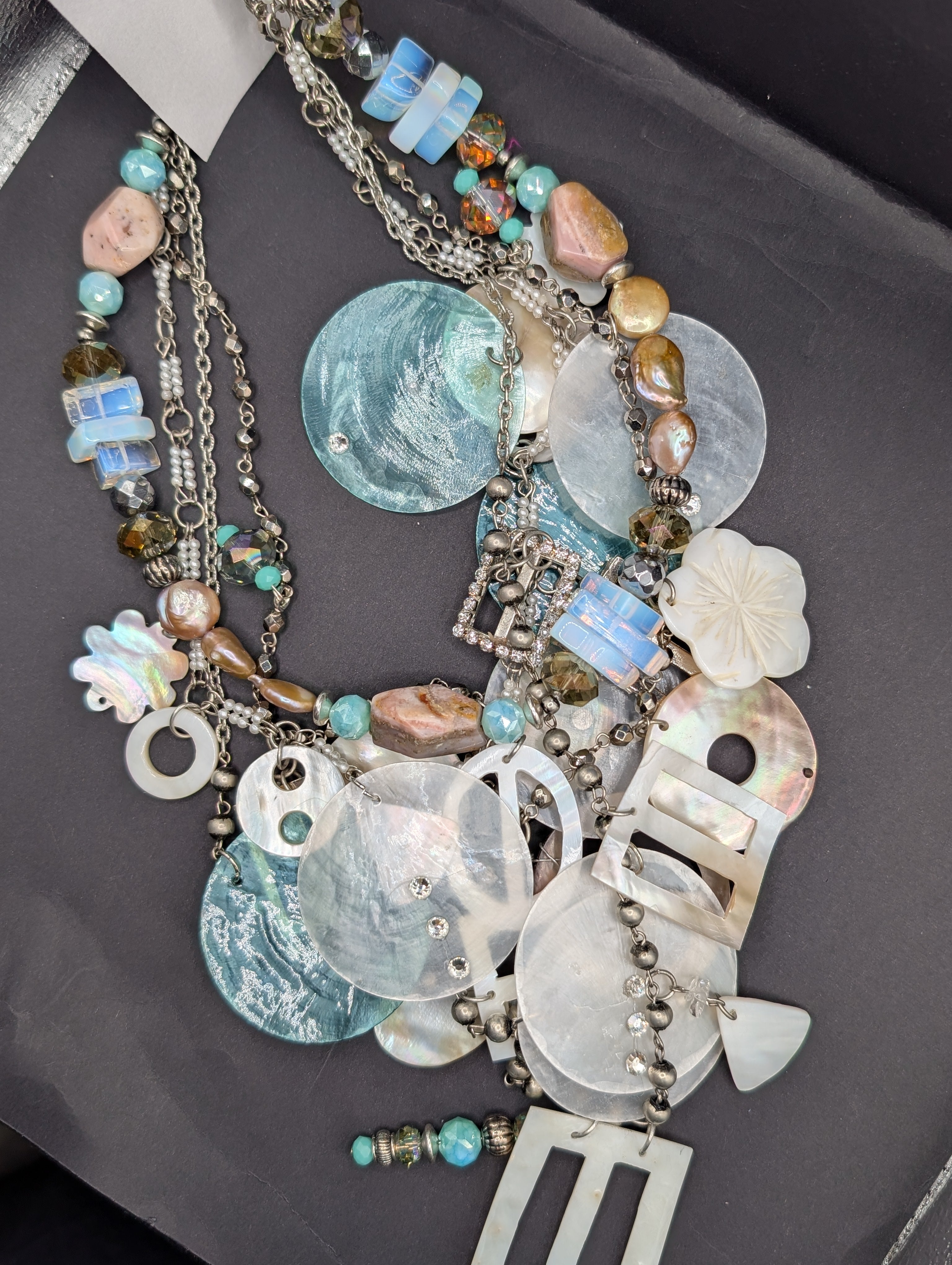 A Rare Bird Antique Shell Necklace