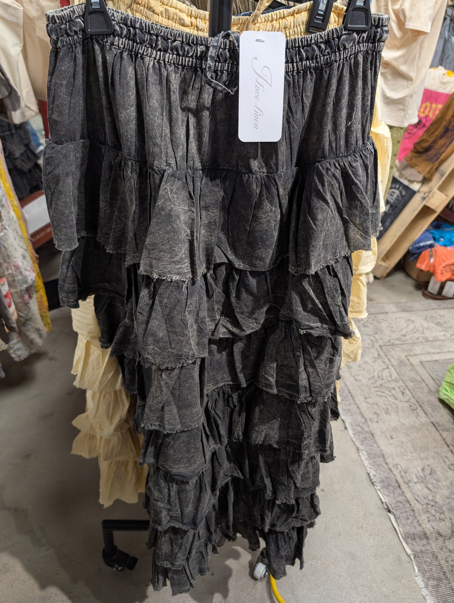 Pre order I Love Linen Ruffle skirt