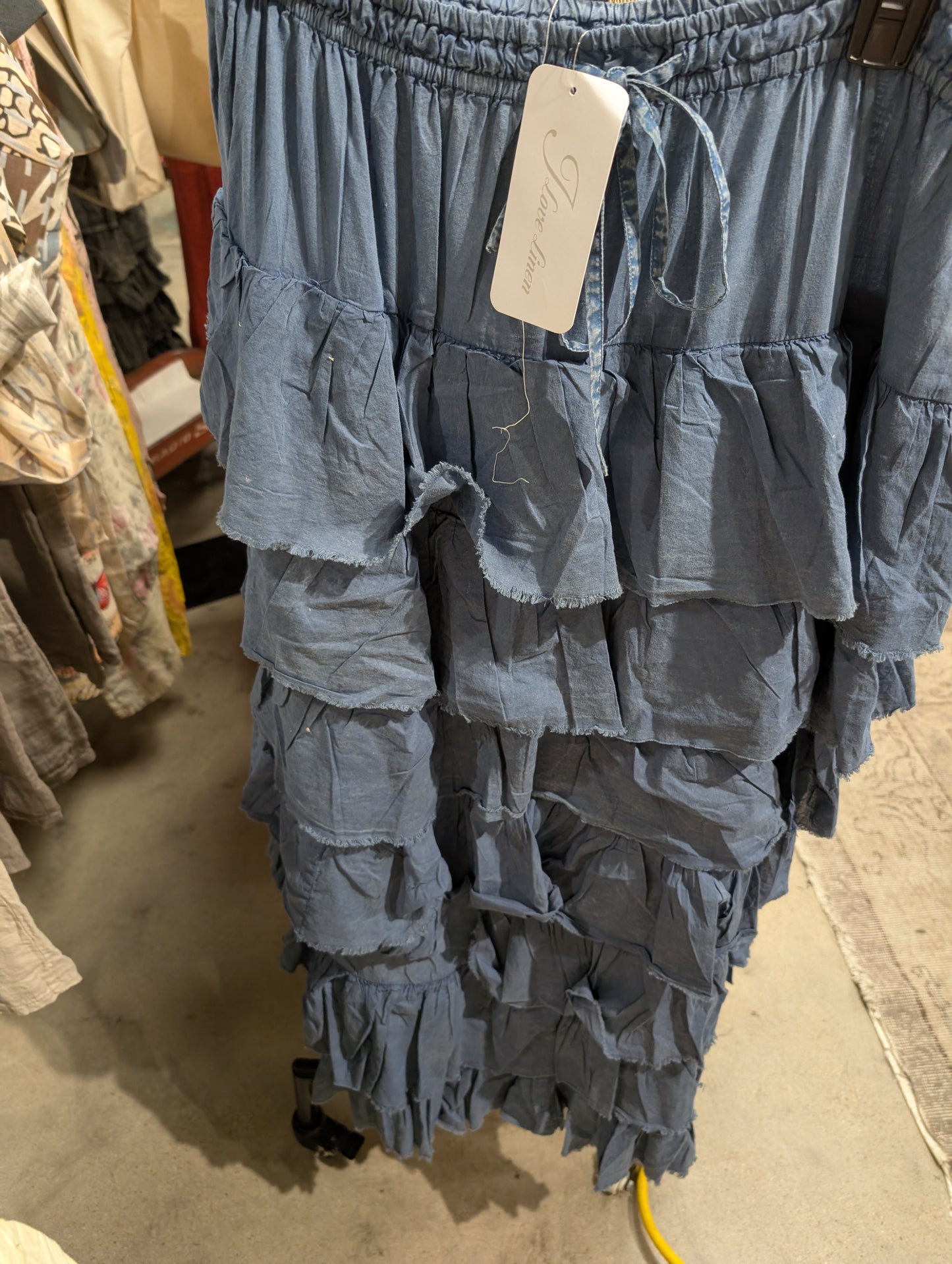 Pre order I Love Linen Ruffle skirt