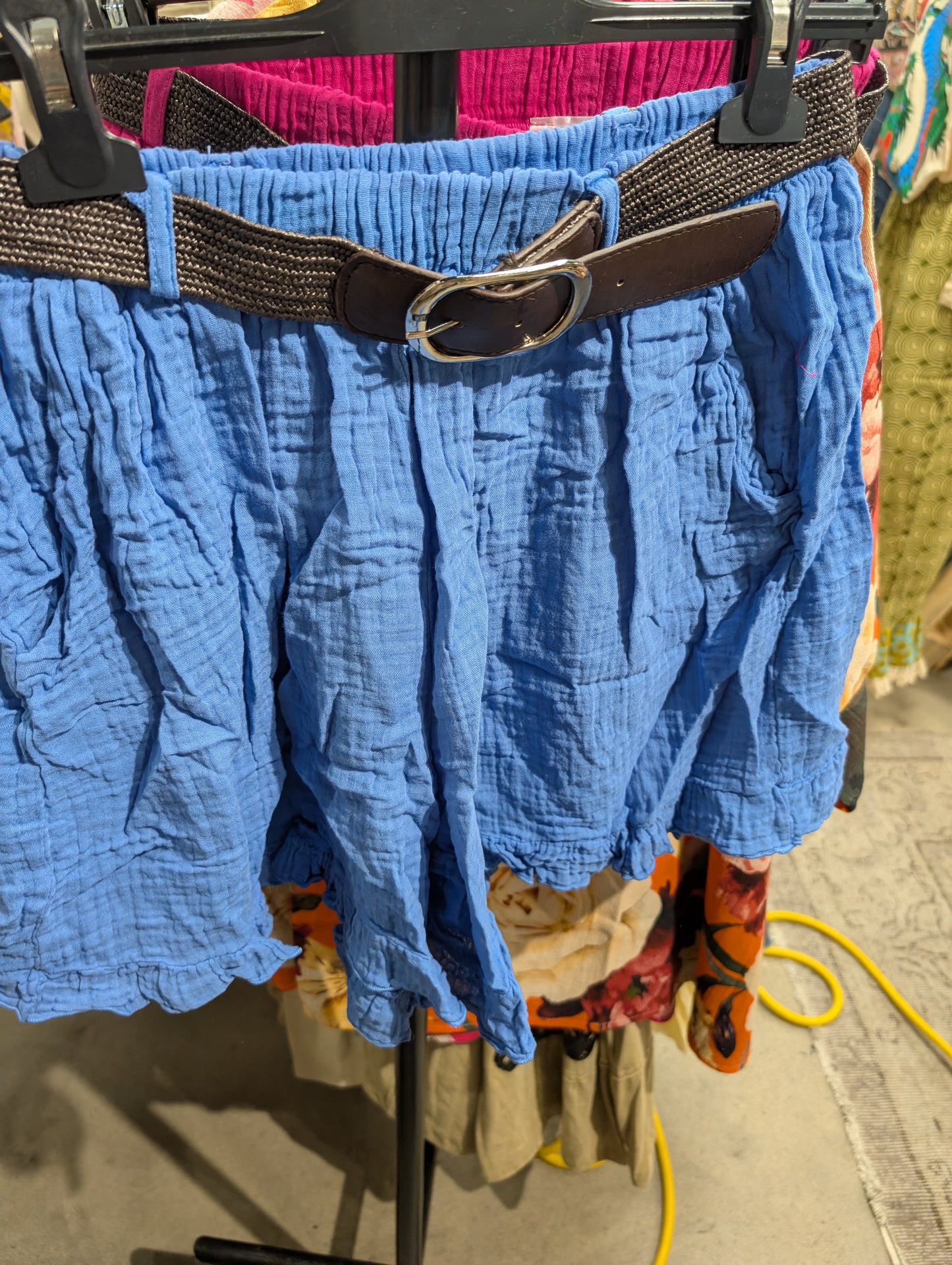 Pre order I love Linen Shorts with belt