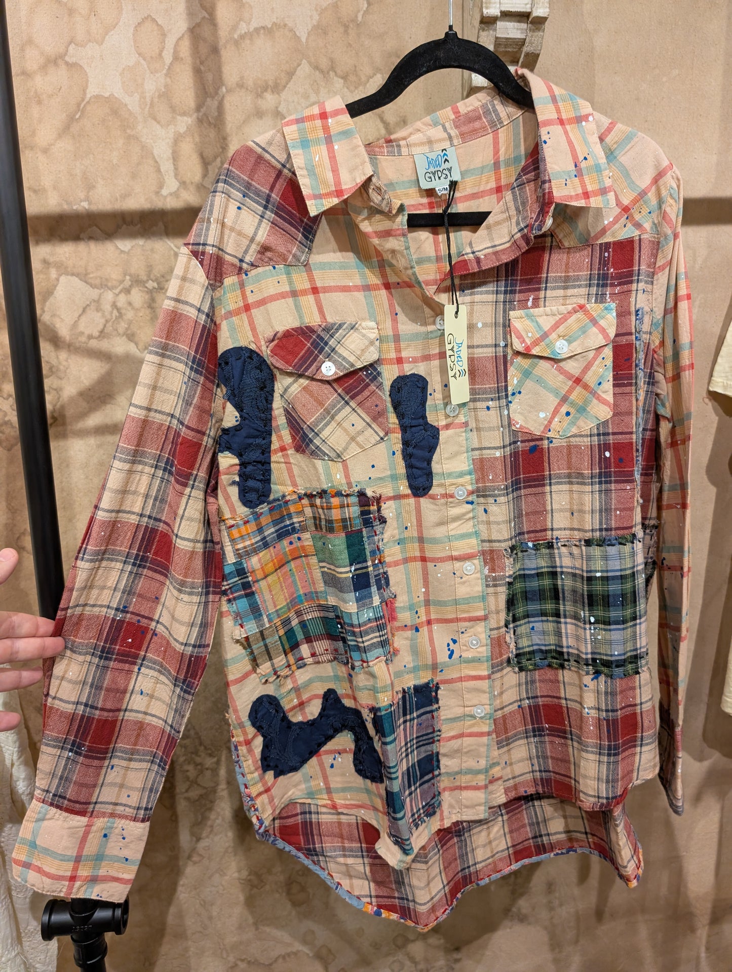 Cash and Carry Jaded Gypsy Splattered With Love Top