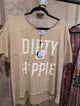 Cash and Carry Dirty Hippie Tee in Tan