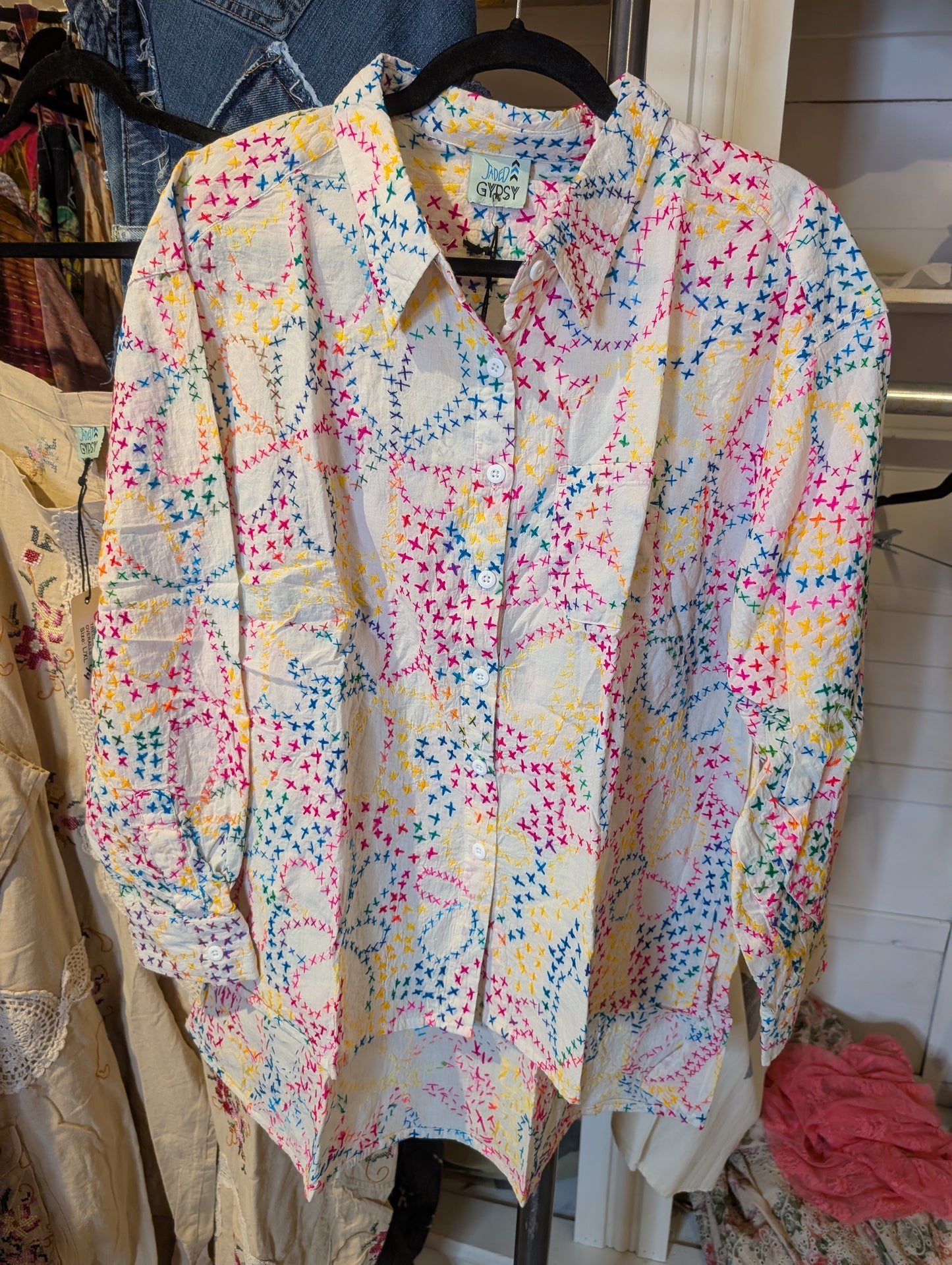 Cash and Carry Jaded Gypsy Splash of Color Top Sunrise