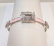 Briar Cuff pink enamel and clear crystal bangle - front view