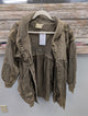 Pre Order Paper Lace PLC-355J olive brown cotton jacket with hood and button front