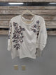 Pre Order Paper Lace VJ-019T cream floral embroidered top