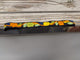Paper Lace Embroidered Headband Color D - black base with orange yellow and green floral embroidery