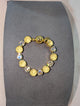 Wafa Yellow Gold Bracelet - Yellow Opal and Clear Crystal Tennis Bracelet