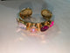 Pre Order Wafa Multi Pinks Cuff - Mixed Cut Pink Crystal Gold Cuff Bracelet