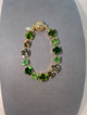 Pre Order Wafa Multi Green Bracelet - Emerald and Peridot Crystal Tennis Bracelet