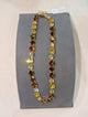 Wafa Autumn Round Stone Necklace - Multi Crystal Tennis Necklace