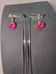 Wafa Crystal Drop Earrings - Pink