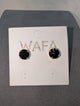 Wafa Circle Earrings - Black Crystal