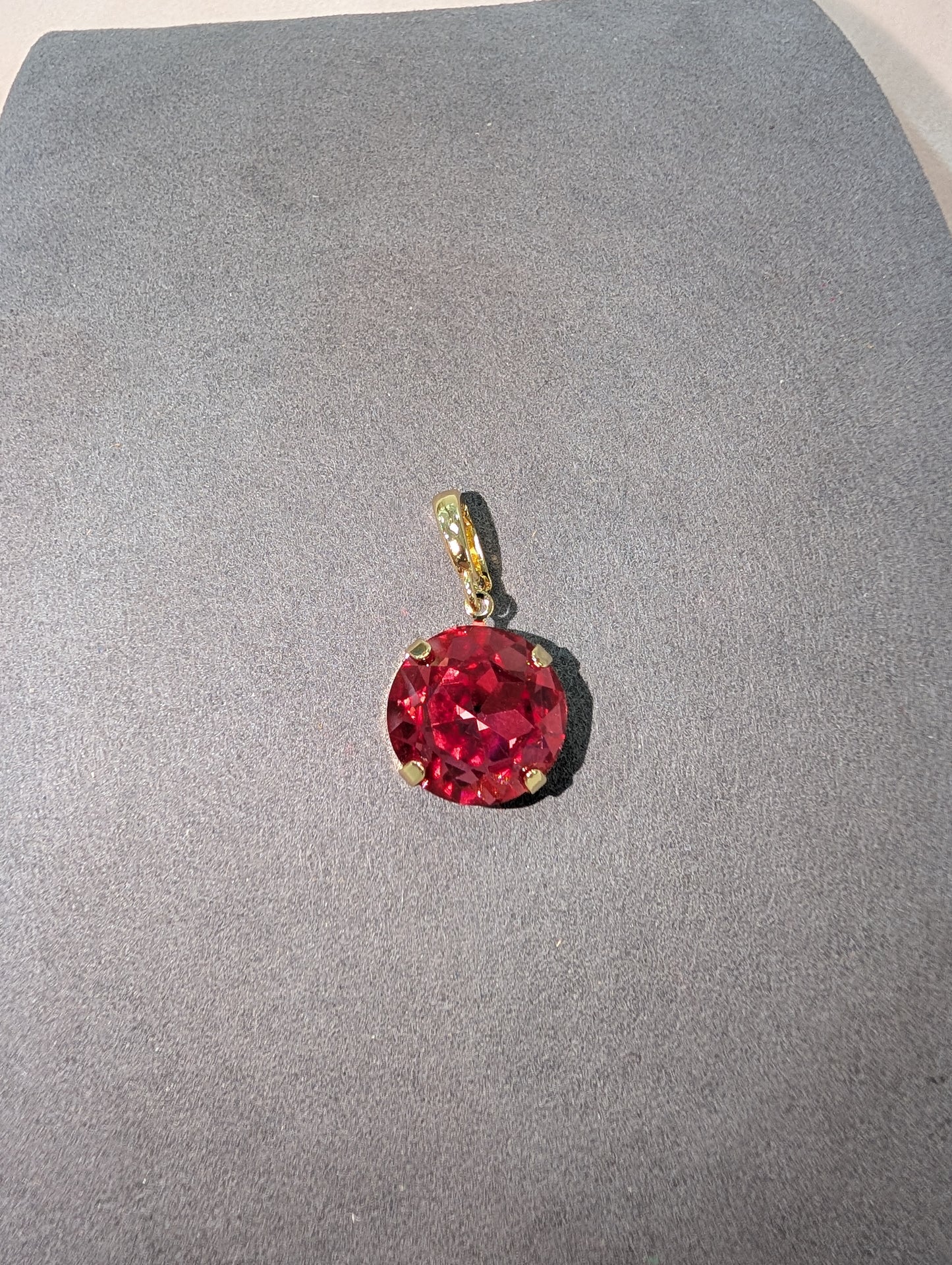 Wafa Charm - Red Emerald Cut Crystal