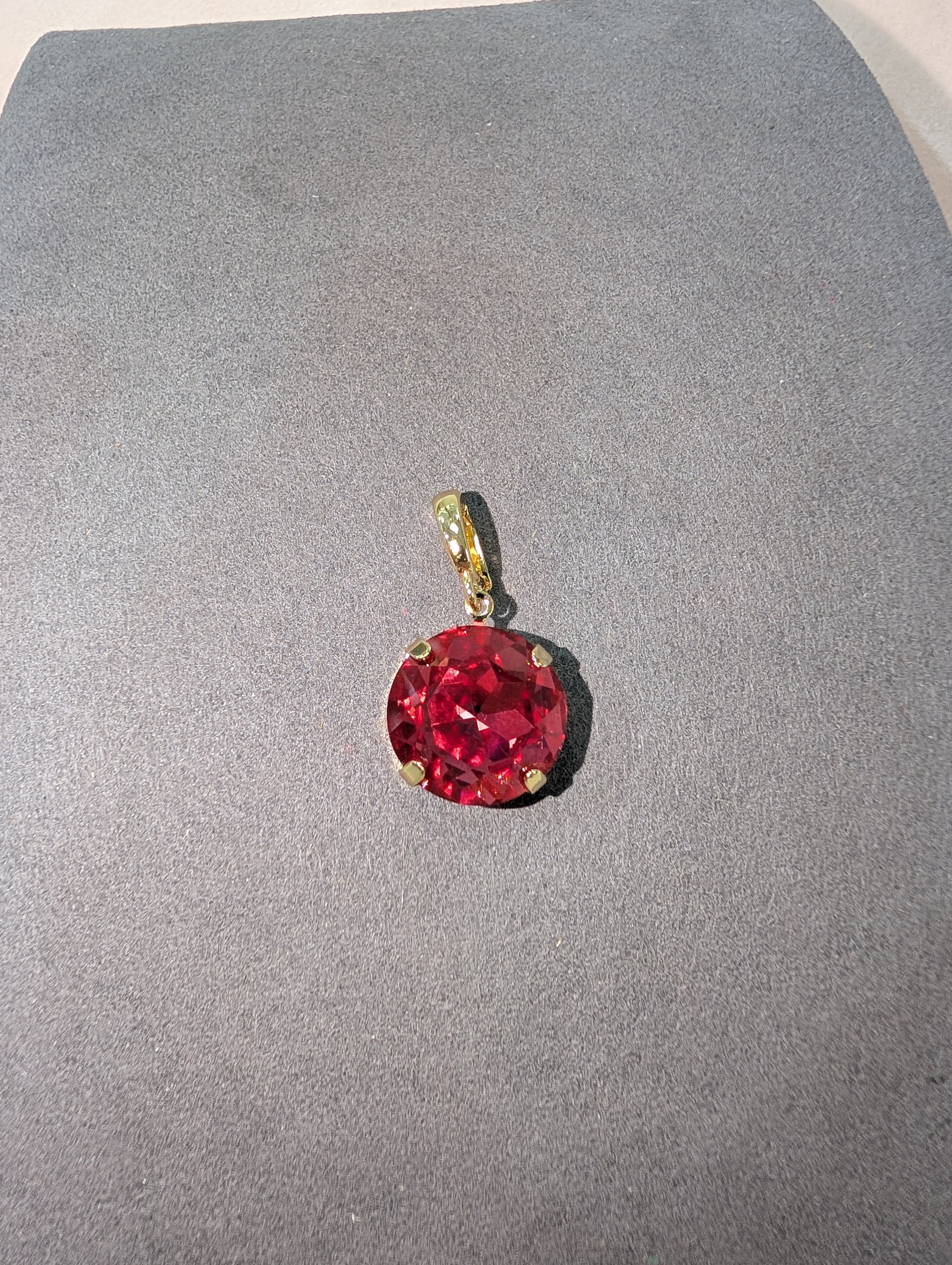 Wafa Charm - Red Emerald Cut Crystal