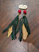A Rare Bird Emerald & Gold Natural Feather Earrings