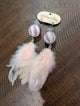 A Rare Bird Pink Glitter Ornament Feather Earrings