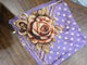 A Rare Bird Floral Rose Scarf in Lavender Polka Dot