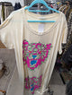 I Love Linen Neon Tiger Graphic Tee in Charcoal
