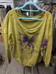 I Love Linen Love Angel Graphic Sweatshirt in Citron