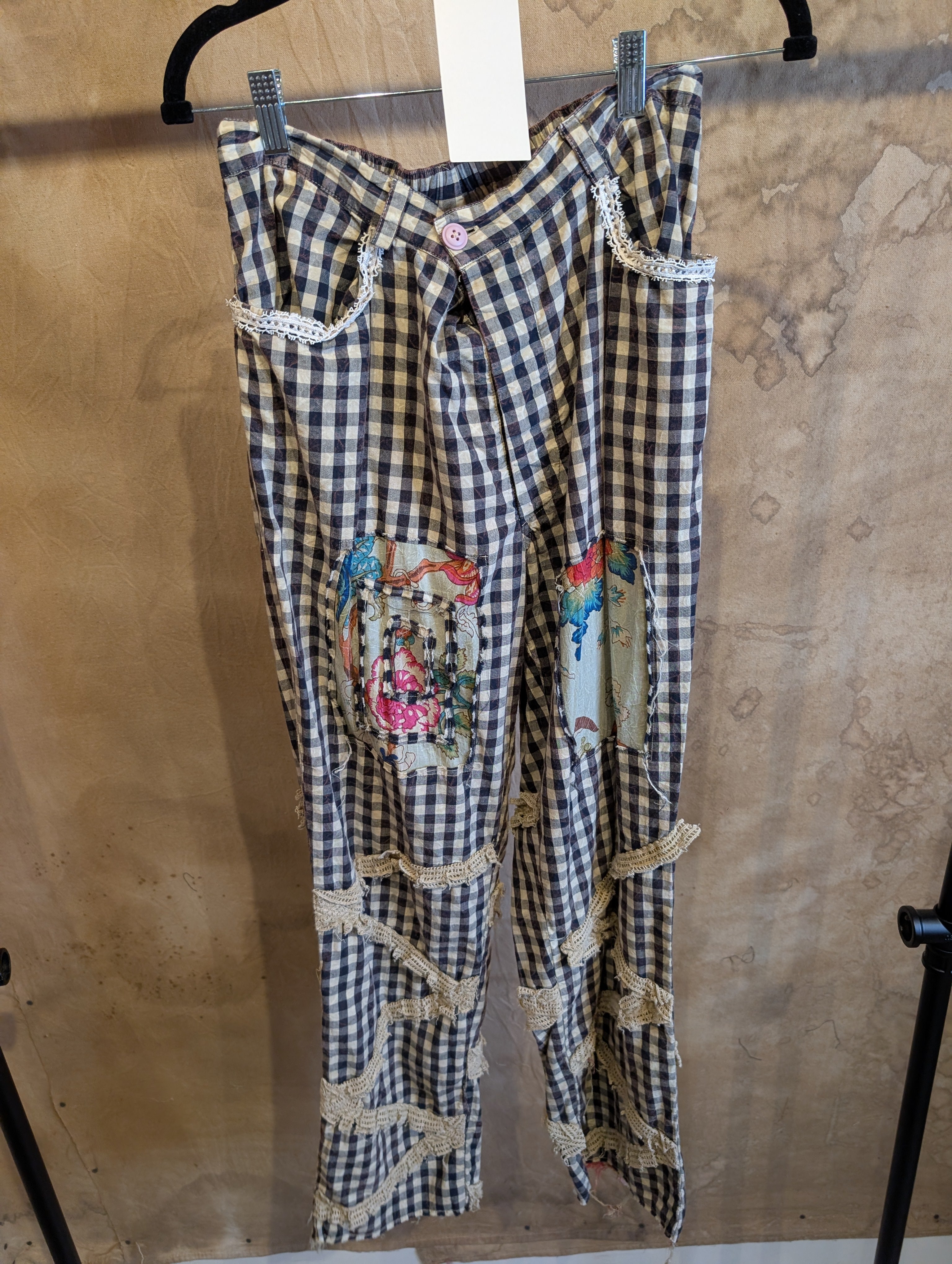 Pre Order Jaded Gypsy Traveling On Pants - Black Gingham