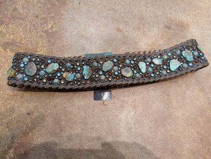 Kurtman Pre-Order — Raw Turquoise Stone Leather Belt