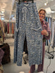 J.Her HP6583 Blue Leopard Wide-Leg Pants