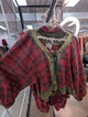 Pre Order POL GWT448A Red Plaid Top