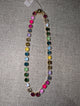 Pre Order WaFa Rainbow Crystal Necklace II — 16-inch big stone multicolor crystal collar necklace in gold setting