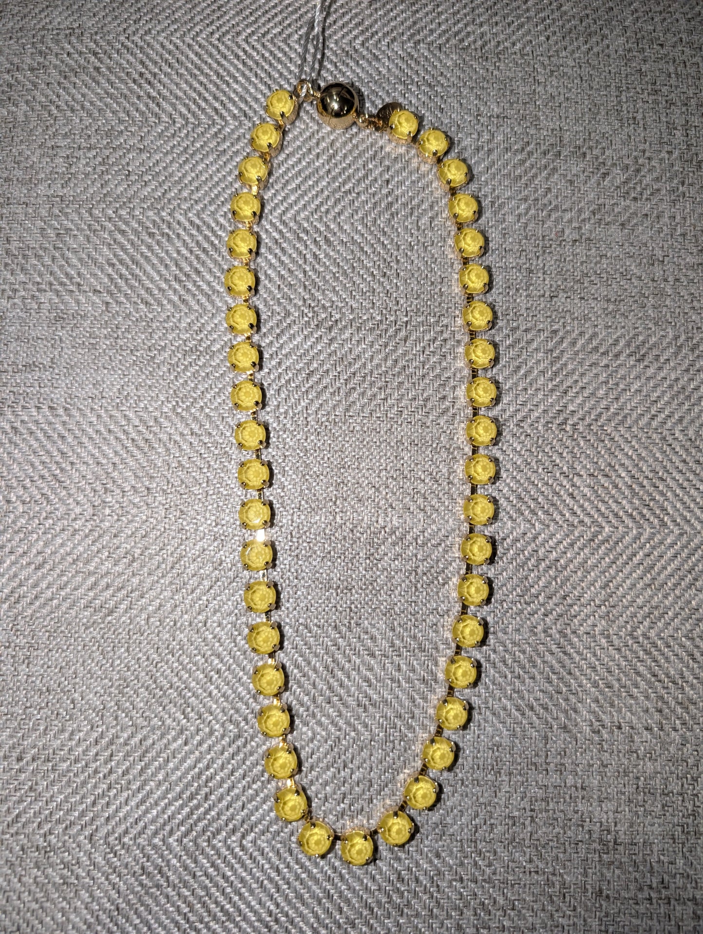 Pre Order WaFa Citrine Crystal Necklace — 16-inch collar of sparkling yellow citrine crystals in gold setting