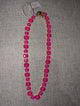 Pre Order WaFa Neon Pink Crystal Necklace — 16-inch collar of uniform neon pink crystals in gold setting